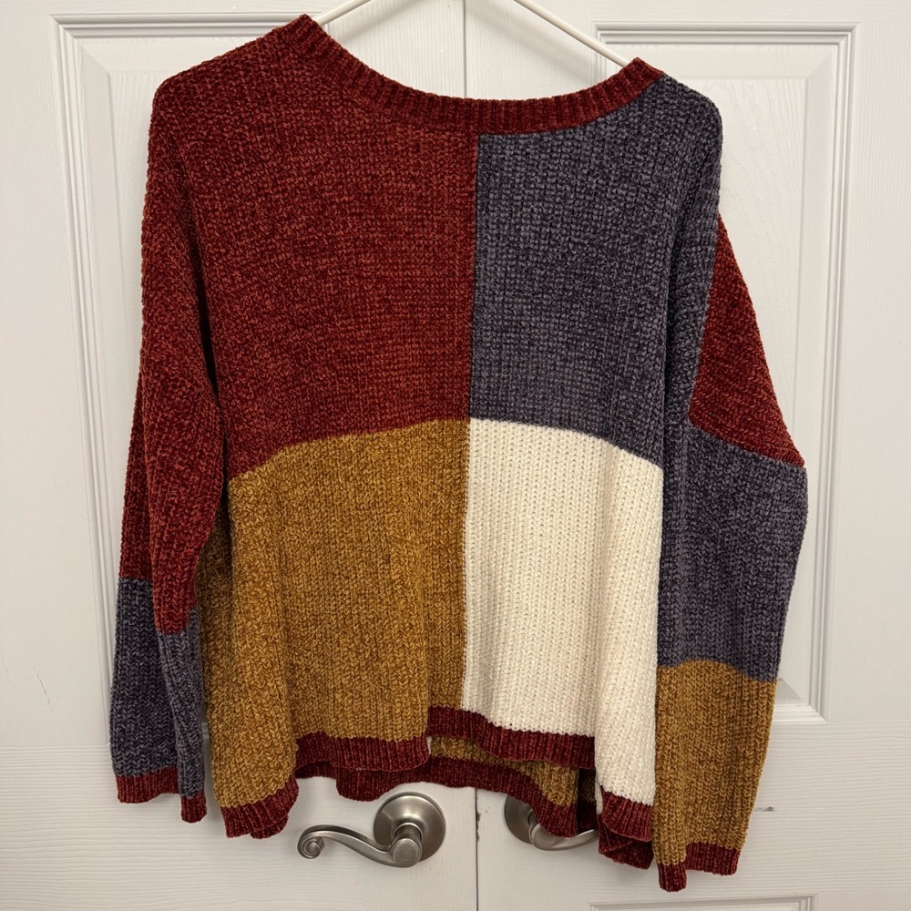She + Sky Multicolor Block Sweater